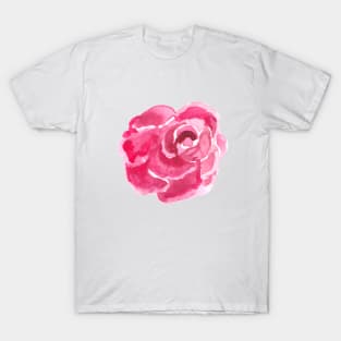 pink rose watercolour T-Shirt